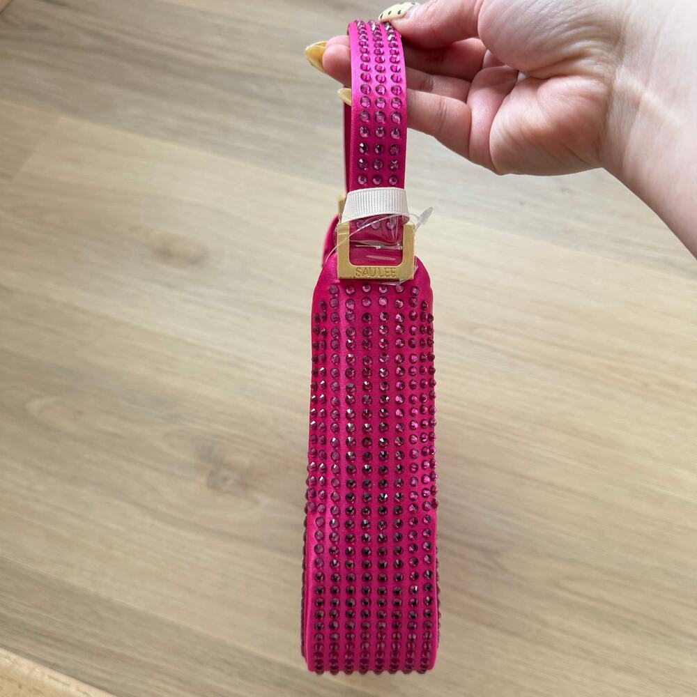 NWT SAU LEE MINI SAU CRYSTAL MINI BAG IN FUCHSIA - Picture 7 of 8